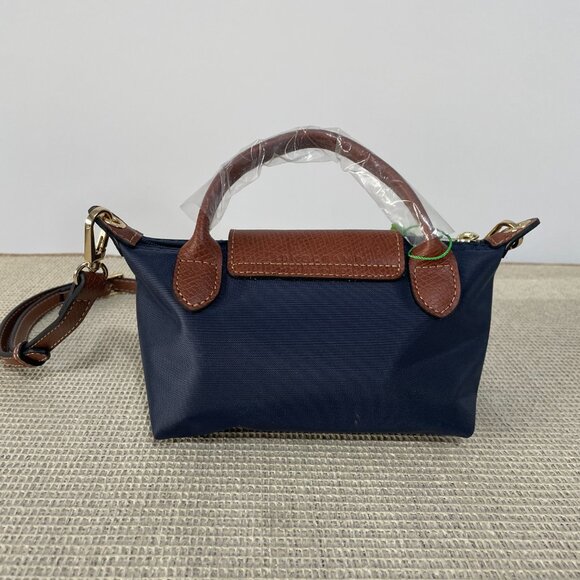 Longchamp Navy and Brown Crossbody Bag - Picture 3 of 6
